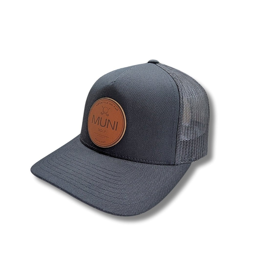 Muni Classic Snapback Hat - Black - Muni Golf Hats