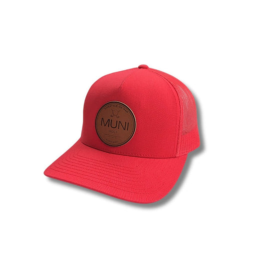 Muni Classic Snapback Hat - Red - Muni Golf Hats