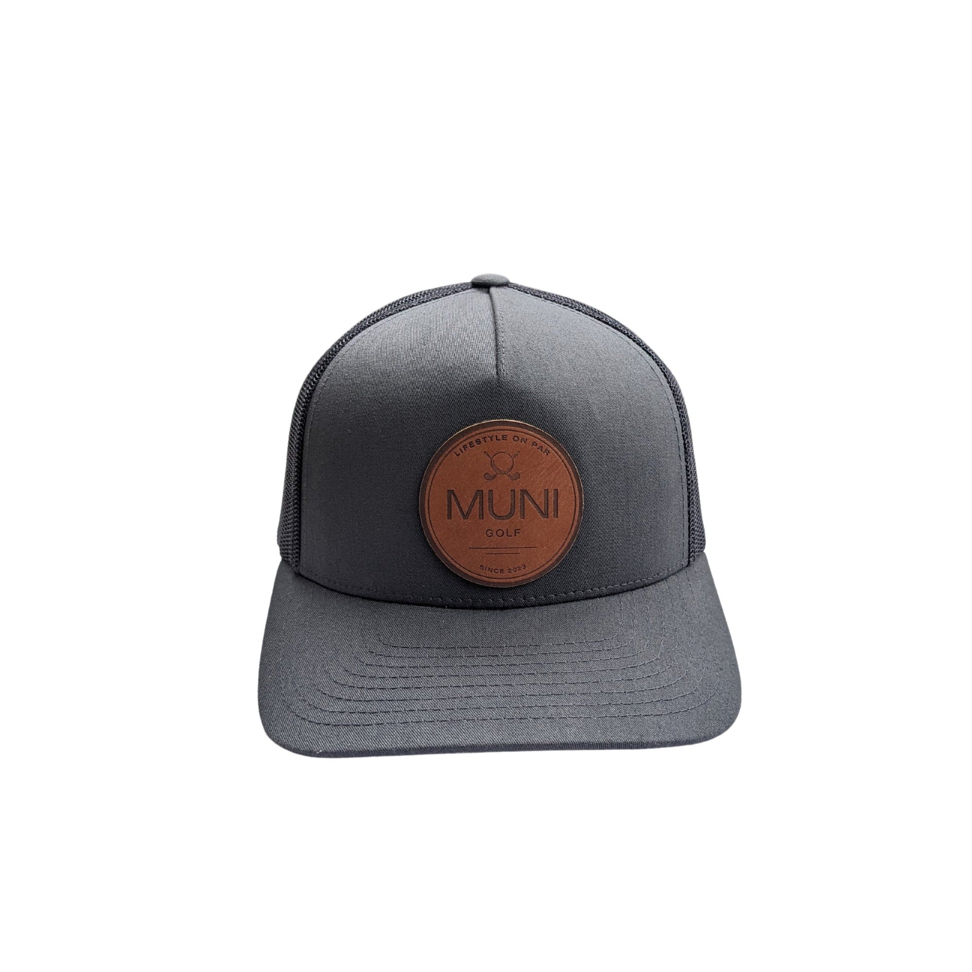 Muni Classic Snapback Hat - Charcoal - Muni Golf Hats