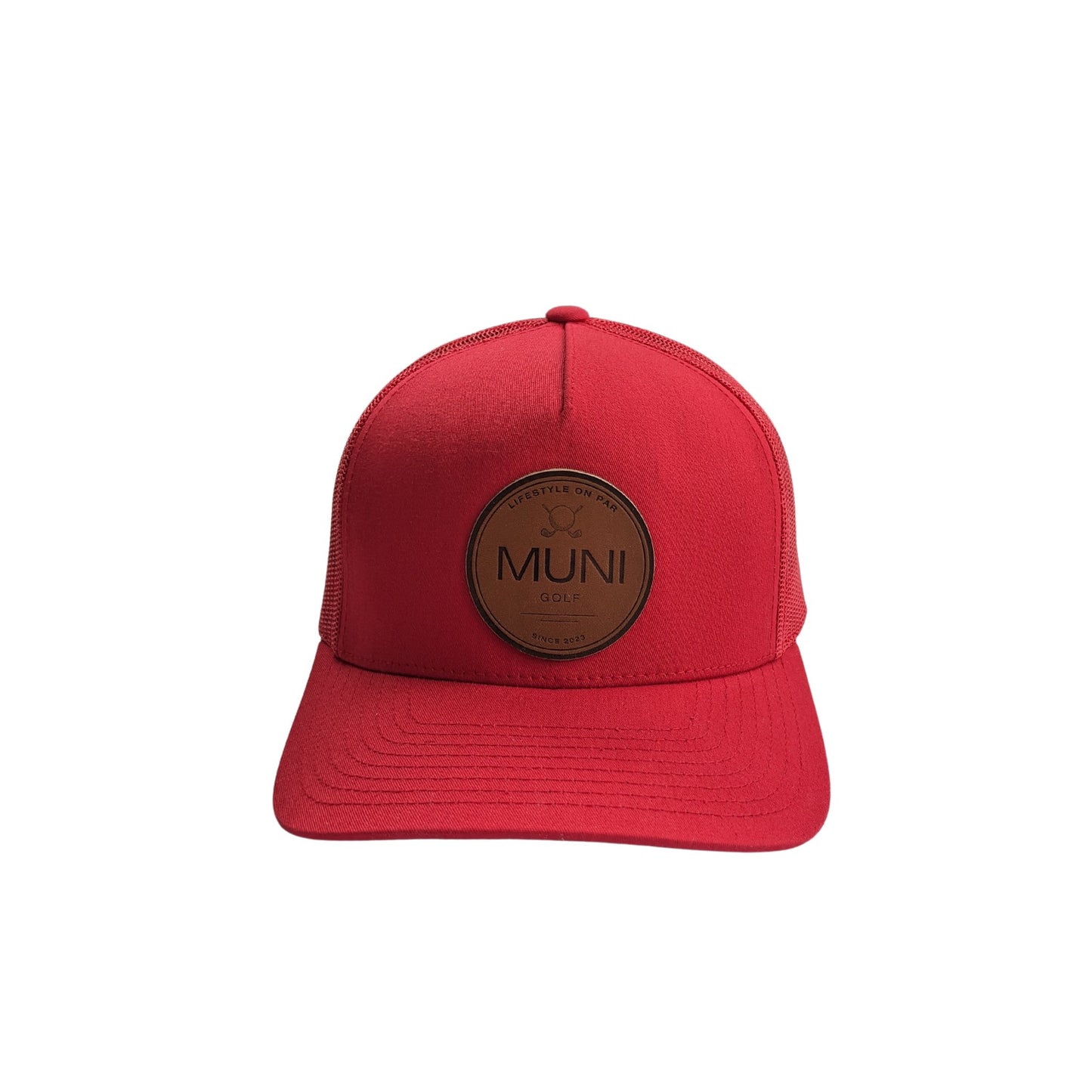 Muni Classic Snapback Hat - Red - Muni Golf Hats